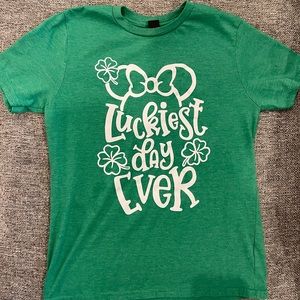 Disney Luckiest Day Ever Custom Tshirt (youth M) 🍀